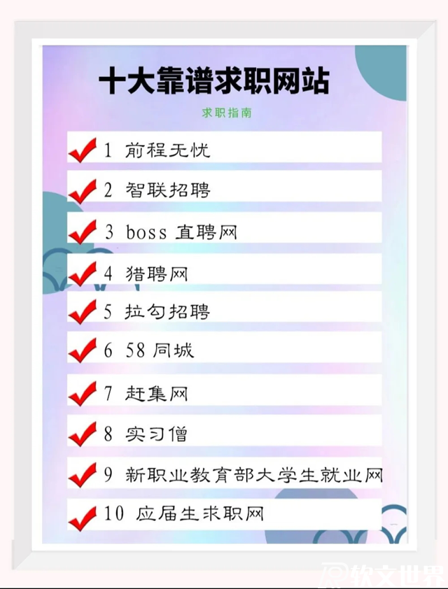 十大靠譜求職網(wǎng)站推薦