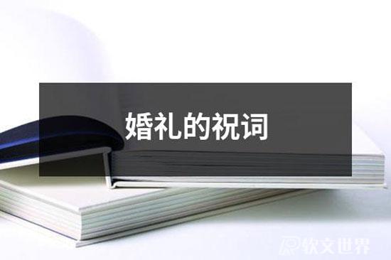 婚禮的祝詞精選范文9篇