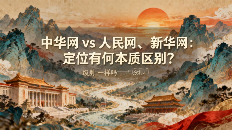 中華網 vs 人民網、新華網：級別一樣嗎？定位有何本質區別？